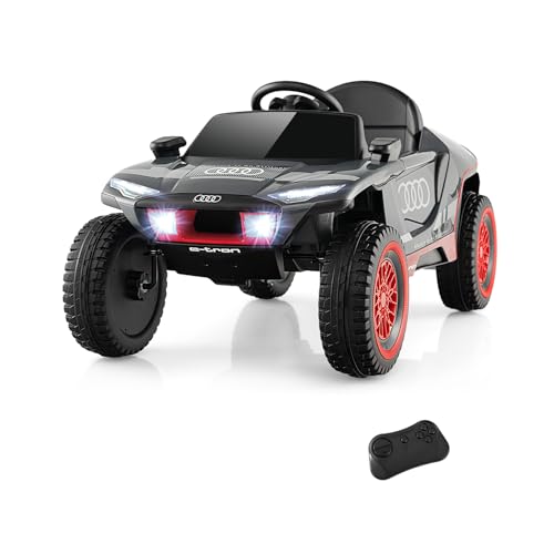 GOPLUS Voiture Electrique Enfants 12 V, Audi Quad 4x4 Electrique Enfants 1 Place avec Télécommande Parentale 2,4G, Musique Intégrée, Lumières LED, 3-6,5...