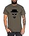Heisenberg Maglietta da Uomo Hermanos Bad Mr White Breaking, Farbe2:Khaki;Größe2:L