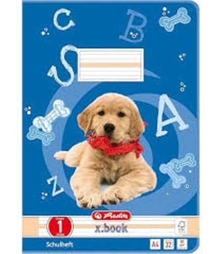 Herlitz Arbeitsblock x.book A4, Lineatur 1, 50 Blatt, 5 Stück