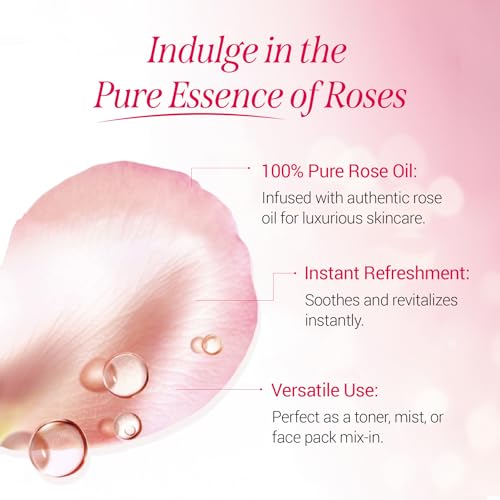 Image of Nisha Refreshing Rose Water For Face 100ml (Pack of 2) | Gulab Jal For Face | Skin Toner For Glowing and Hydrating Skin | Pore Tightening | Balances pH | Makeup Remover| All Skin Types | Face Toner For Women & Men
