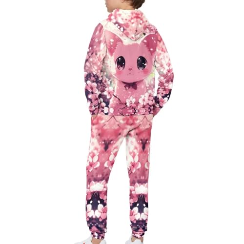 Upetstory Kids 2 Piece Hoodies and Pants for Girls Boys Size 5-12 Years4