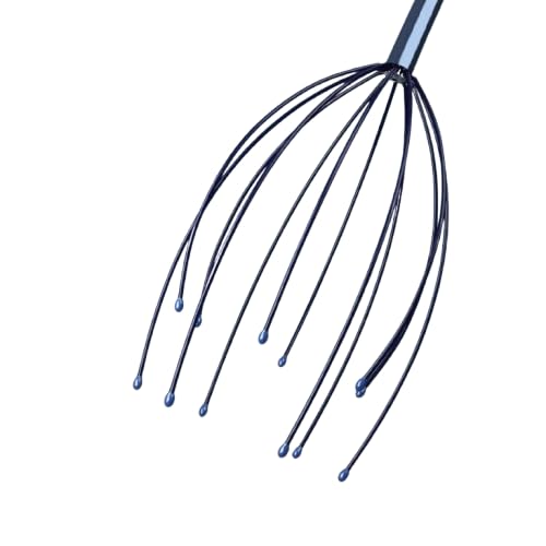 7MD Premium Handheld Scalp Massager, 12 Claw Head & Neck Scratcher for Ultimate Stress Relief, Hair Growth, Enhanced Scalp Circulation, Portable Relaxation & Head Massage for Men & Women (Blue)