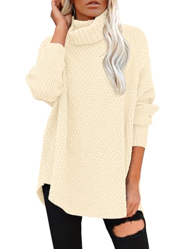 DOROSE Women's Oversized Turtleneck Long Sleeve Casual Pullover K...