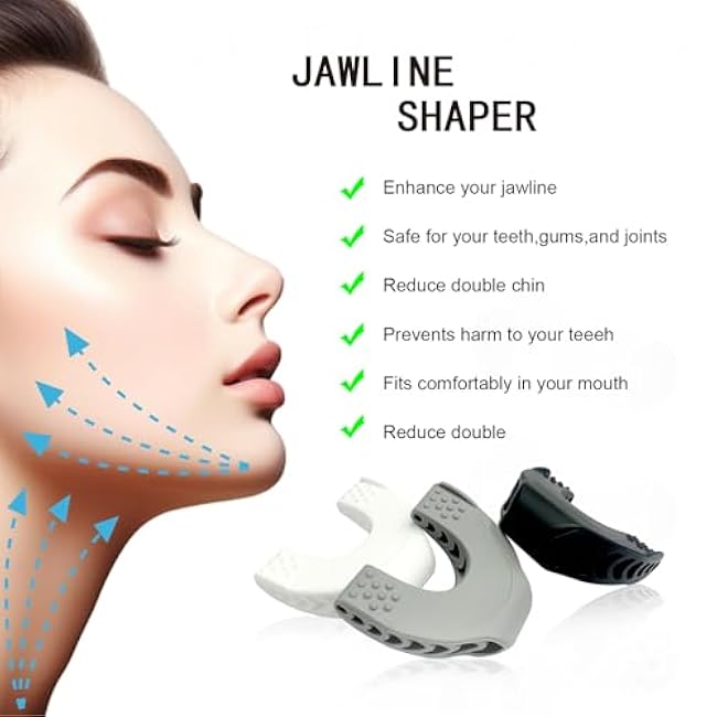 Jawline Exerciser for Men & Women ¨CJaw Exerciser ¨C3 Resistance Jaw Trainer, Jawline Shaper, Jaw Shark Toner,Target Your Chin & Cheekbones,Facial Exerciser for Beginner Intermediate Advanced