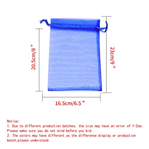 Image of Dealglad 50pcs Drawstring Organza Jewelry Candy Pouch Christmas Wedding Party Favor Gift Bags (7x9 inch, Mixed Color)