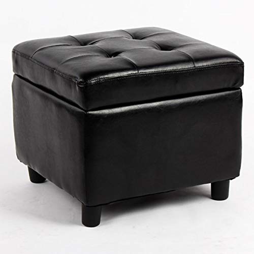 Pouf carré en cuir avec rangement pour optimiser votre salon