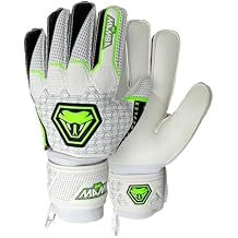 MAMBA Reflex Goalkeeper Gloves | Youth/Adult | Quality Latex Palm & Back Hand | Removable Finger Spine Protection & Double Length Latex Wristband | Standout Design