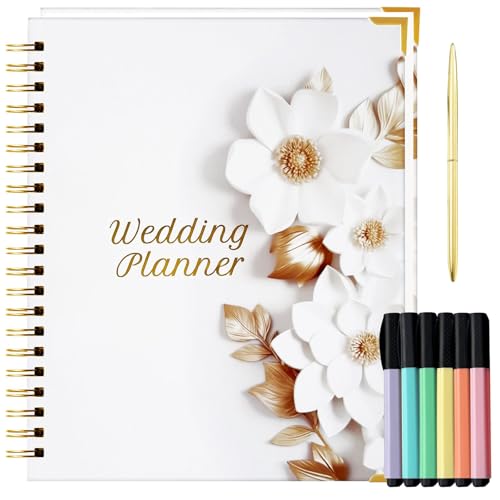 Wedding Planner with Pen and Highlighter Markers, Wedding Plannin...