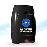 EyeVac Air 2-in-1 HEPA Air Purifier & Touchless Vacuum Automatic Dustpan - Ultra Fast & Powerful - Covers 600 Sq ft - Corded Canister Vacuum, Bagless, Automatic Sensors, 1000 Watt (Black/Black)