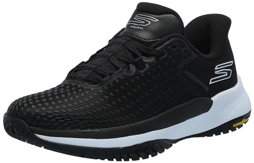 Skechers Women's Viper Court Elite, Black/White, 9.5