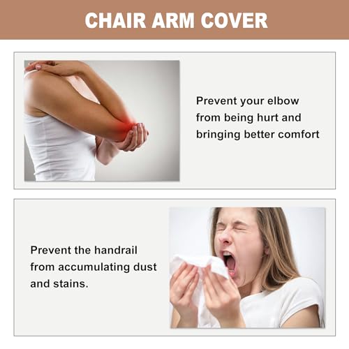 Image of SARAFLORA Office Chair Armrest Cover Stretchable Water Resistant Spandex Stretch Computer Office Chair Arm Pad Covers Chair Slipcover for Desk Chairs Arm Sapphire 2 Pcs