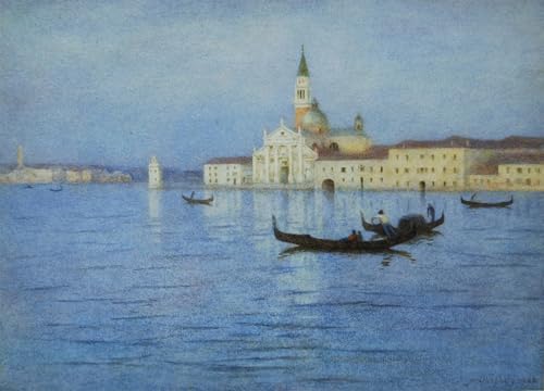 Affiche Venise San Giorgio Maggiore impression toile Helen Allingham décoration murale 60x90