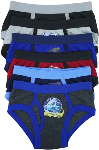 ToBeInStyle Boy’s Pack of 6 Fun Colorblock Comfy Briefs Cotton Bikini Underwear3
