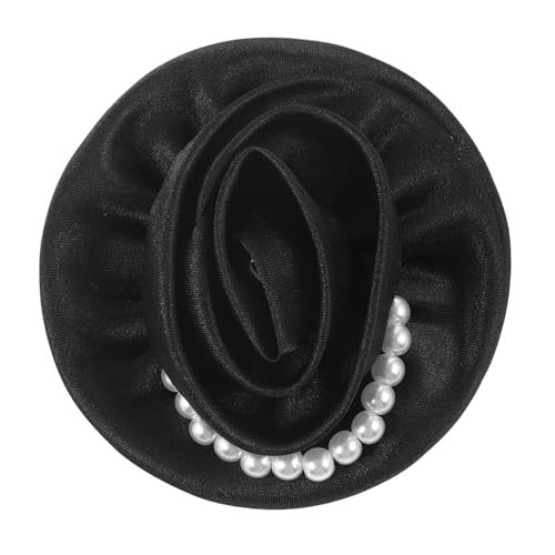 Broche Rose bijou de vêtement chic perles nacrées pour robe de bal