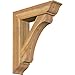 Ekena Millwork BKT0806X30X36LEC01RWR Legacy Traditional Rough Sawn Bracket w/Offset Brace, Western Red Cedar
