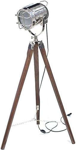 Simona Decorative Nickle Tripod Floor Lamp