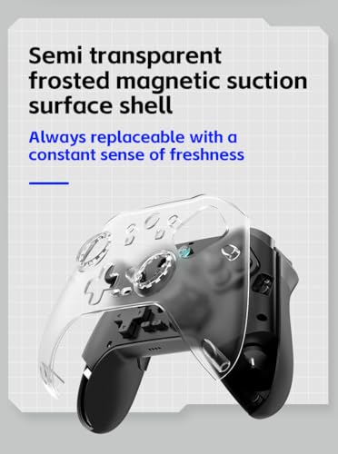 Image of MartZilla Z04 Wireless Gamepad /Controller With Magnetic Charging Dock, 6-Axis Handle, Hall Dual Trigger, Tri-Mode Connectivity, Dual Motor Vibration (Comes With 2 Types Of Button Modules) (Black)