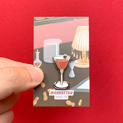 Image of Classic Cocktail Cute Enamel Pins for Bartender Aprons, Jackets, Backpacks and Purses, Shirt and Suit Lapels, Button Badges Brooch Fashion Jewelry
