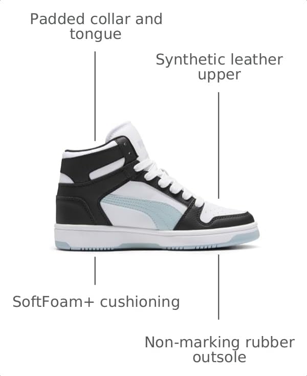 Image of PUMA Unisex-Child Rebound Layup Mid Shoes