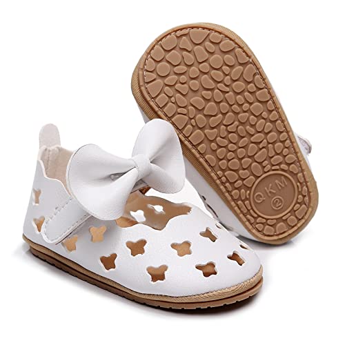 Baby Hollow Sandals Toddler Infant Girls PU Leather Soft Closed Toe Sandals Flower Princess Bowknot Flat Shoes3