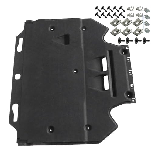Image of GXARTS Engine Splash Guard and Mounting Elements 4G0863822C 4G0863822J Compatible with Audi A6 A7 S6 S7 Quattro RS7 2011 2012 2013 2014 2015 2016 2017 2018 Under Car Shield Cover