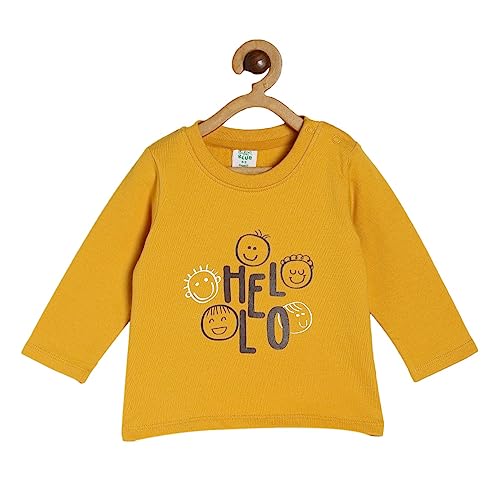 Image of miniklub Boys Typography Printed Round Neck Long Sleeves T-Shirt