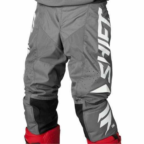 Shift MX by Fox Racing White Label Dirt Bike MX Motocross Offroad & ATV Pants - Trac Grey/White 28