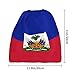 Fashion Haiti Haitian Flag Beanie Hat Caps Headwear Skull Cap Knitted Haitian Hat Scarf for Women Men