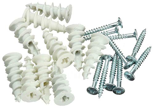 Nartel - Fixações de nylon para perfuração de placas de gesso, cor branca e bege