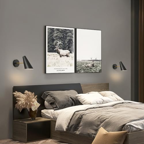 Lámparas montadas en el interior de estilo nórdico y luces de dormitorio con foco ajustable 6