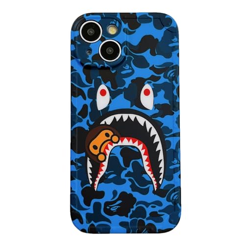 Coque iPhone 15 requin bleu idéale pour l'école et sorties