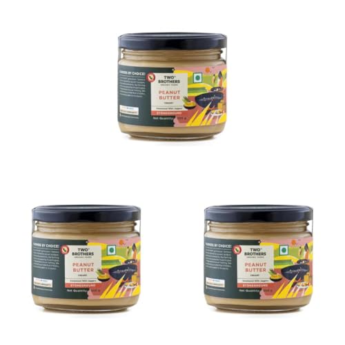 Image of Two Brothers Organic Farms Stoneground Creamy Peanut Butter with Jaggery (300G) | Natural Protein Rich, No Additives, Energy Boosting, Packed with Vitamins & Minerals | Delicious & Healthy Spread
