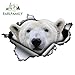 A/X Adesivo per Auto 13 cm 8,8 cm Adesivo per Auto Orso Polare Adesivo in Metallo strappato Impermeabile 3D Orso Bianco Decalcomanie Adesivi Riflettenti in Vinile