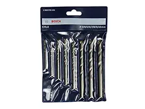 Bosch Professional Impact Drill Bit/Masonry Drill Bit Set with Diameter 3mm, 4mm, 5mm, 6mm, 7mm, 8mm, 9mm, 10mm, Pack of 8