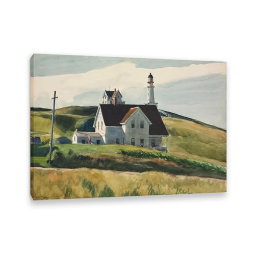 Tableau Edward Hopper Nighthawks prêt à poser grande toile murale avec cadre intégré 70x50