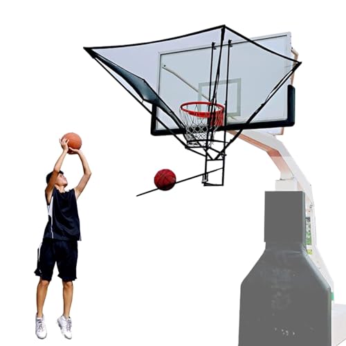 CFDZCP Basketball Shooting Machine Basketball Shooting Trainer Equipment, Portable Durable Basketball Return System,with 180° Rotating Return Chute