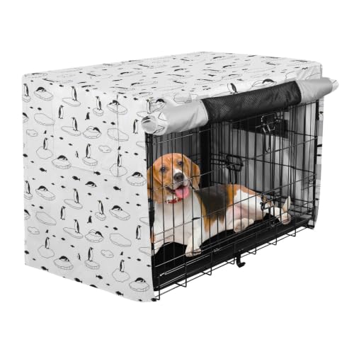 Housse de cage pour chien fixation anti-déplacement bâche enveloppante Pingouin Winter - 3