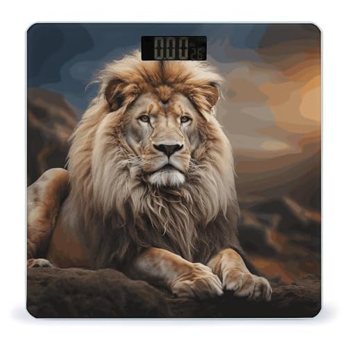 Báscula Digital Creativa Animales León de Vidrio Templado miniatura 1