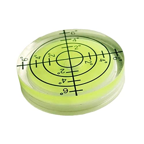 RJSQAQE Livella a bolla universale con marcatura di grado, livella a bolla circolare per strumento di misurazione, colore verde della caravan spirituose, rappen, rimorchio bolla inclinometro linea