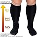 Hotfiary 3 Pairs Plus Size Compression Socks for Women Men Extra Wide Calf Knee-High Best Support Circulatio Nurses Running