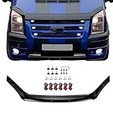 GEARFLOW Bonnet Wind Stone Deflector Protector For Ford Transit MK7 2007-2013, Gloss Black