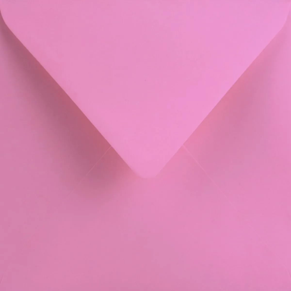 Netuno 500 kwadratowych kopert różowych 15,3 x 15,3 cm 120 g Aster Color Bubblegum eleganckie wysokiej jakości kwadratowe koperty naturalne koperty na zaproszenia na wesele, urodziny, Boże Narodzenie