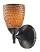 Elk Lighting 10150/1DR-C Celina Sconce in Dark Rust with Coco