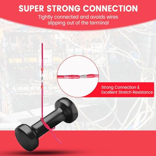 130 PCS Red Heat Shrink Butt Connectors,22-18 AWG, Self Soldering Butt Connector, Waterproof Solder Seal Wire Connectors, Butt Splice Wire Terminals for Automotive Marine Boat - Thumbnail 5