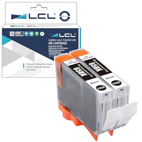 Cartouche CLI-65 BK pour Canon PIXMA PRO-200 encre noire LCL sans traces lot de 2