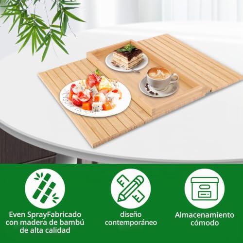 Bandeja para sofá antideslizante que evita caídas de tazas y mandos en el sillón 4