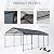 YOPTO 12×21 FT Heavy Duty Metal Carport with Galvanized Steel Roof & Frame, Large Outdoor Carport Garage for Driveway, High Wind Resistant Car Shelter for Car, Truck, Boat, Charcoal
