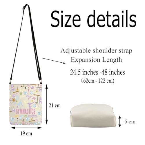 FUSTMW Gymnastics Crossbody Bag Gymnast Gifts for Gymnastics Lovers Gymnastics Merchandise Gymnastics Inspirational Gifts2