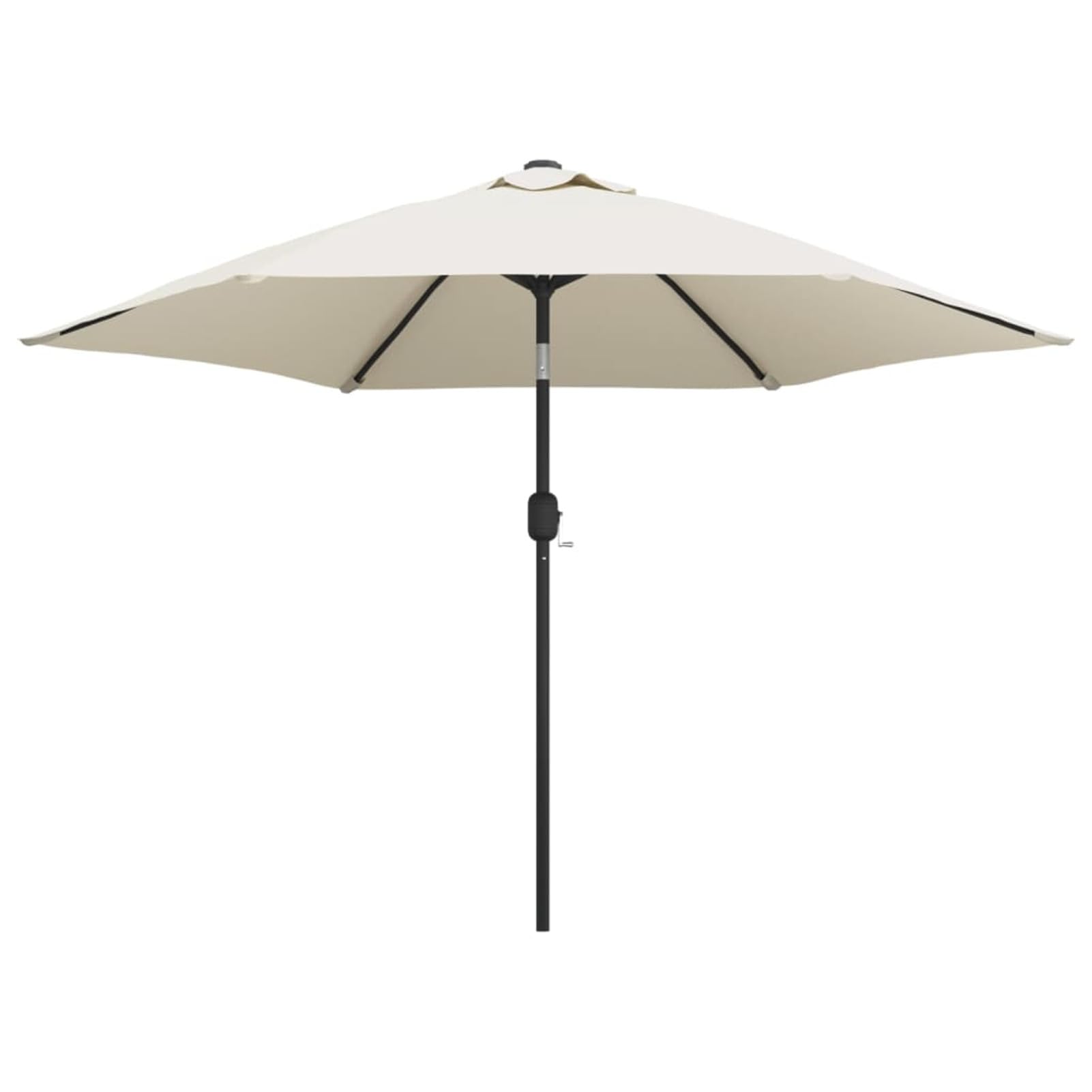 Homgoday Sombrilla voladiza de jardín con luz LED Blanco Sombrilla Terraza Exterior, Sombrilla Jardín Grande Orientable Jardín Parasol Balcón