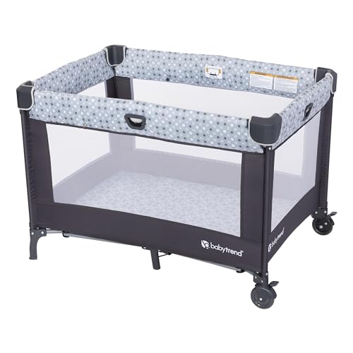 Baby Trend Nursery Den Playard with with Rocking Cradle, Snooze Pod, Flip Over Changer, Pebble Stone Grey by Baby Trend - Image 3